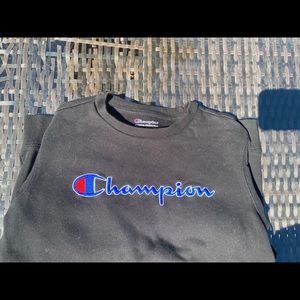 Black Champion Crewneck